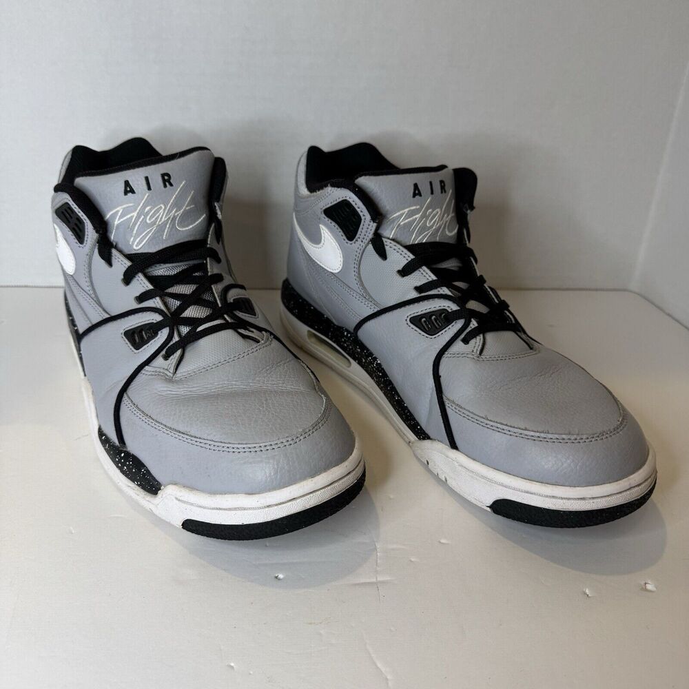 Size 11.5 Nike Air Flight 89 Wolf Gray Speckled 306252-027 Basketball Sneaker